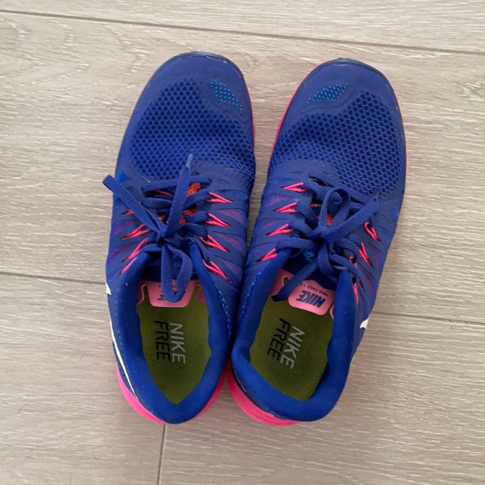 Nike Free 5.0 Royal Blue / Hot Pink size 7